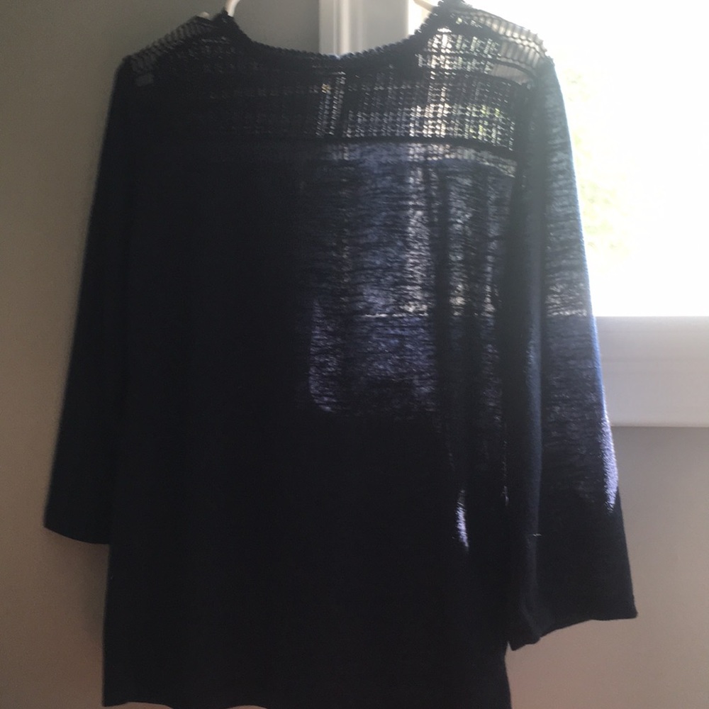 Lace neck shirt
